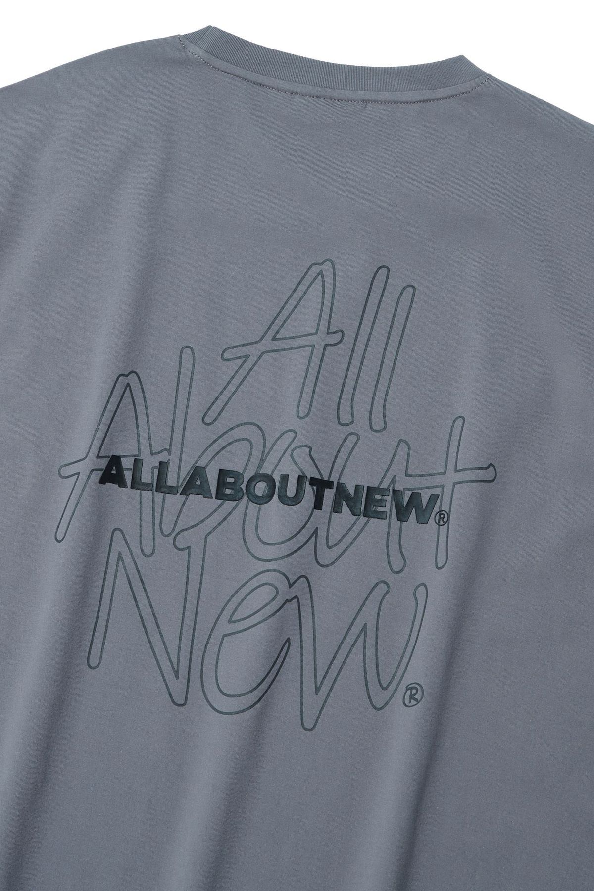 올어바웃뉴(ALL ABOUT NEW) 시그니처 로고 반팔 그레이 ANZ2TR36AGE