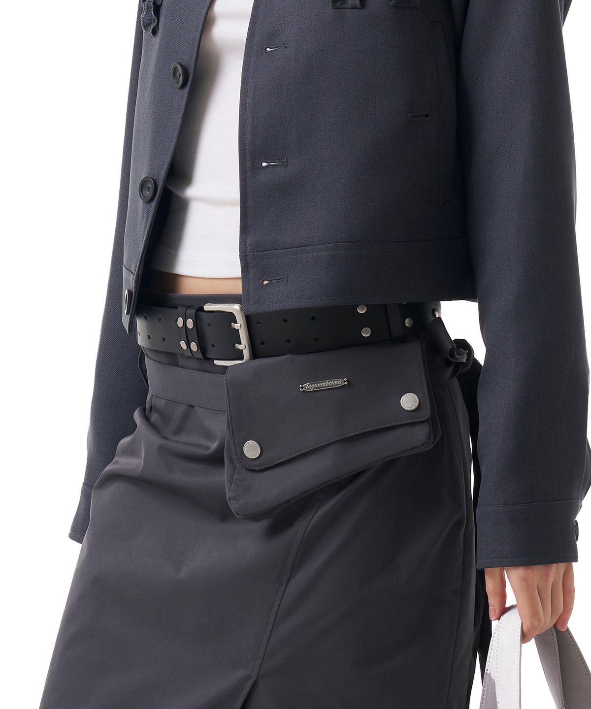 이우가마카라스(IUGAMAKARAS) 40mm Double Point Belt (Black)