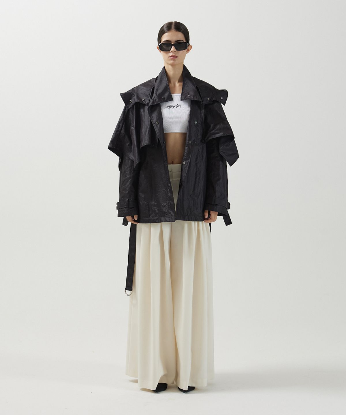 므아므(MMAM) Recycle pleated half coat