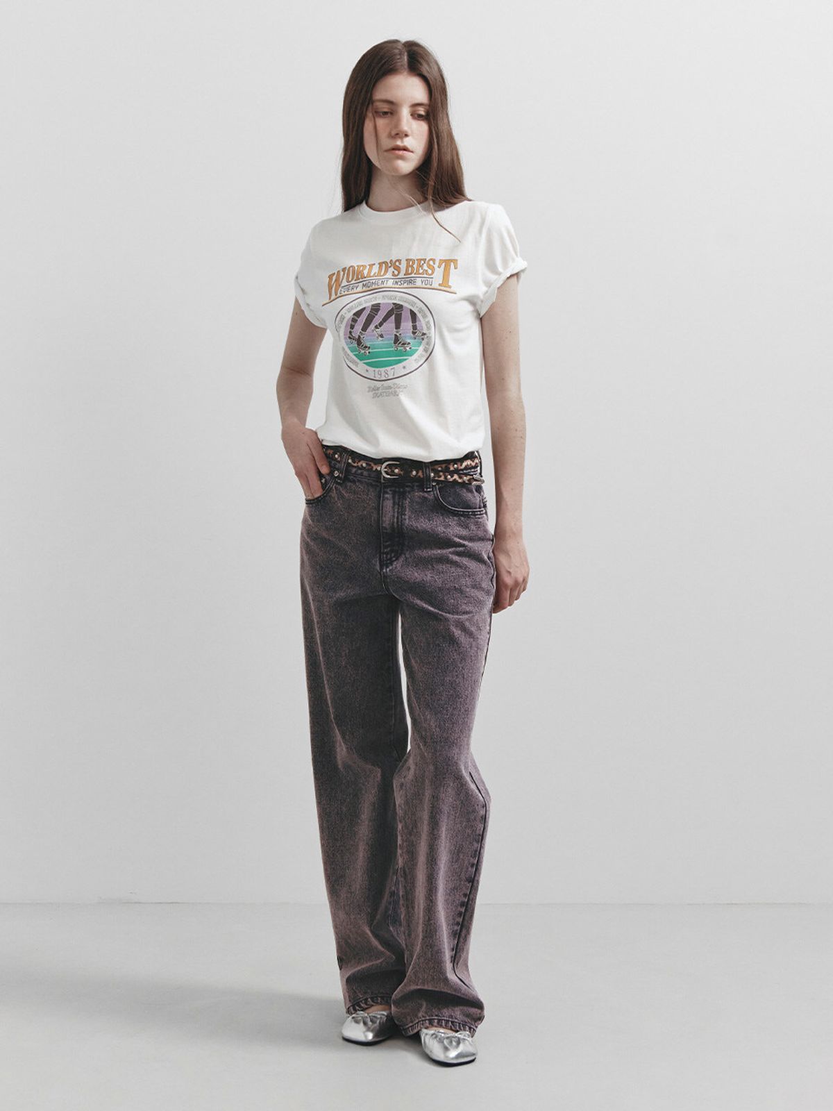 레이브(RAIVE) Purple Colored Denim Pants in Purple VJ5SL404-82