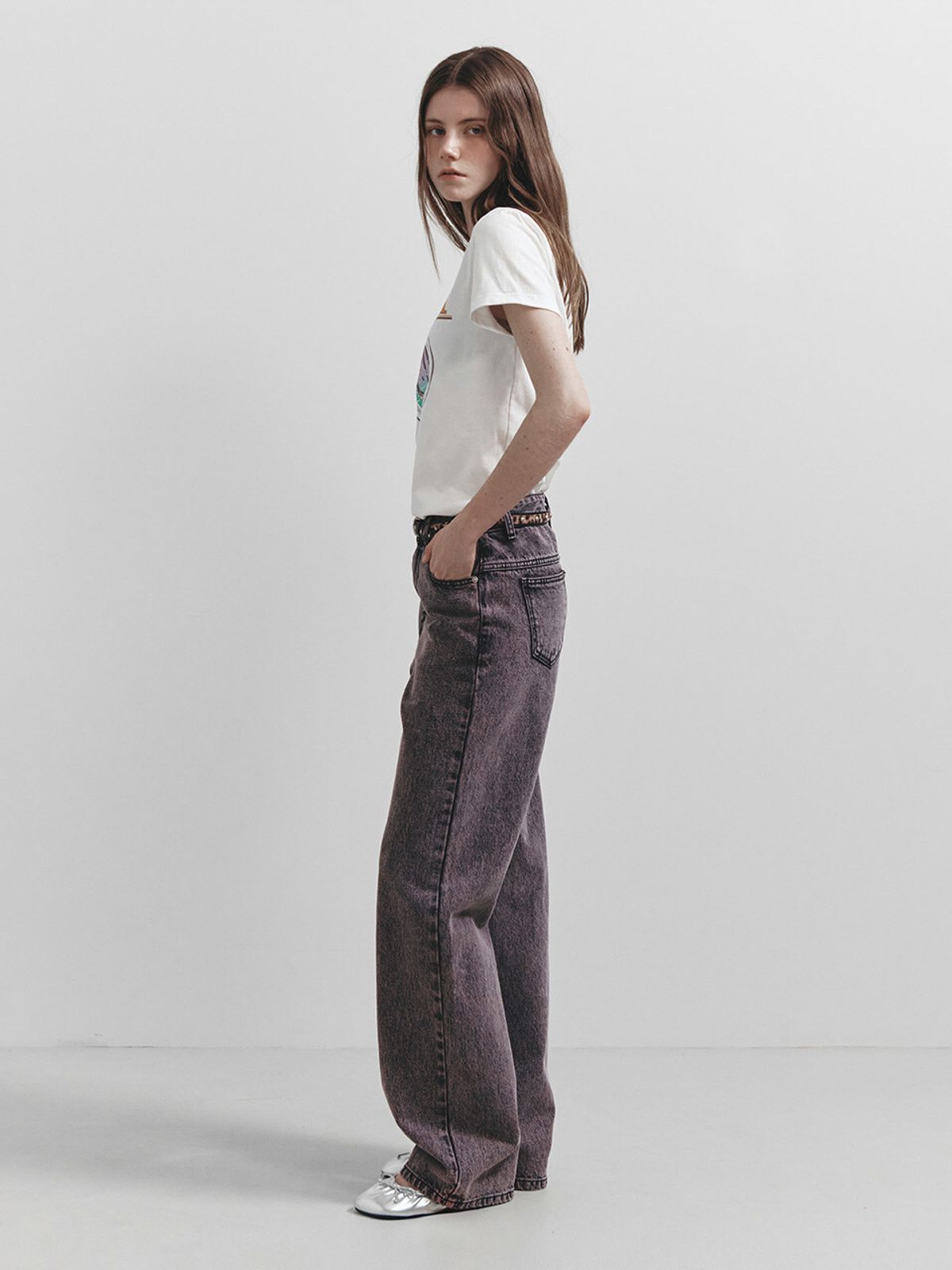 레이브(RAIVE) Purple Colored Denim Pants in Purple VJ5SL404-82