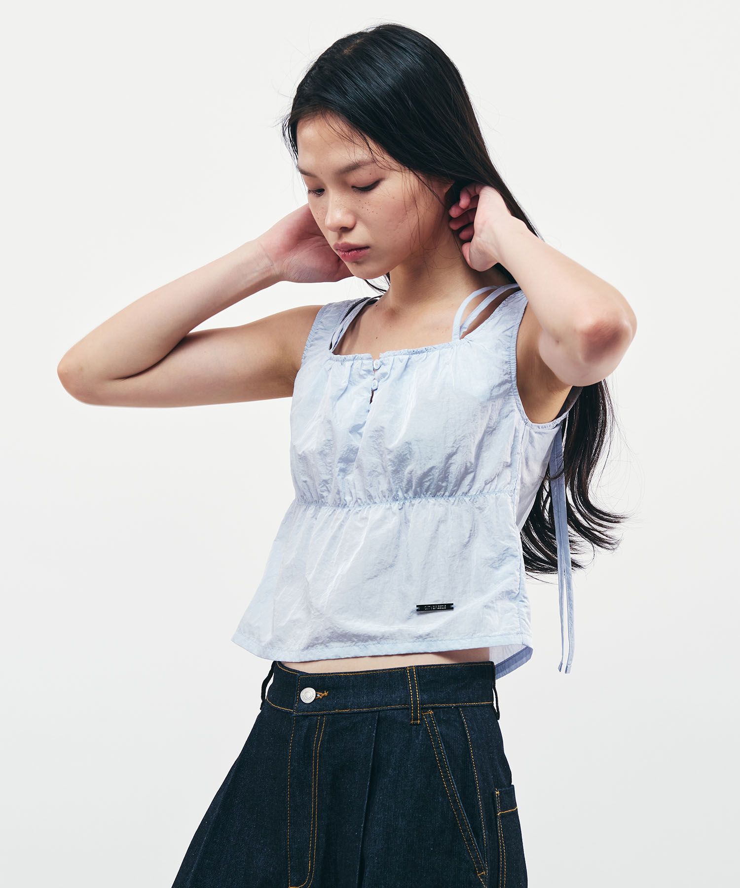 [CITYBREEZE]25SS●DOUBLE STRAP SQUARED NECK SLEEVELESS TOP MUSINSA | CITYBREEZE WOMAN Double Strap Square Neck
