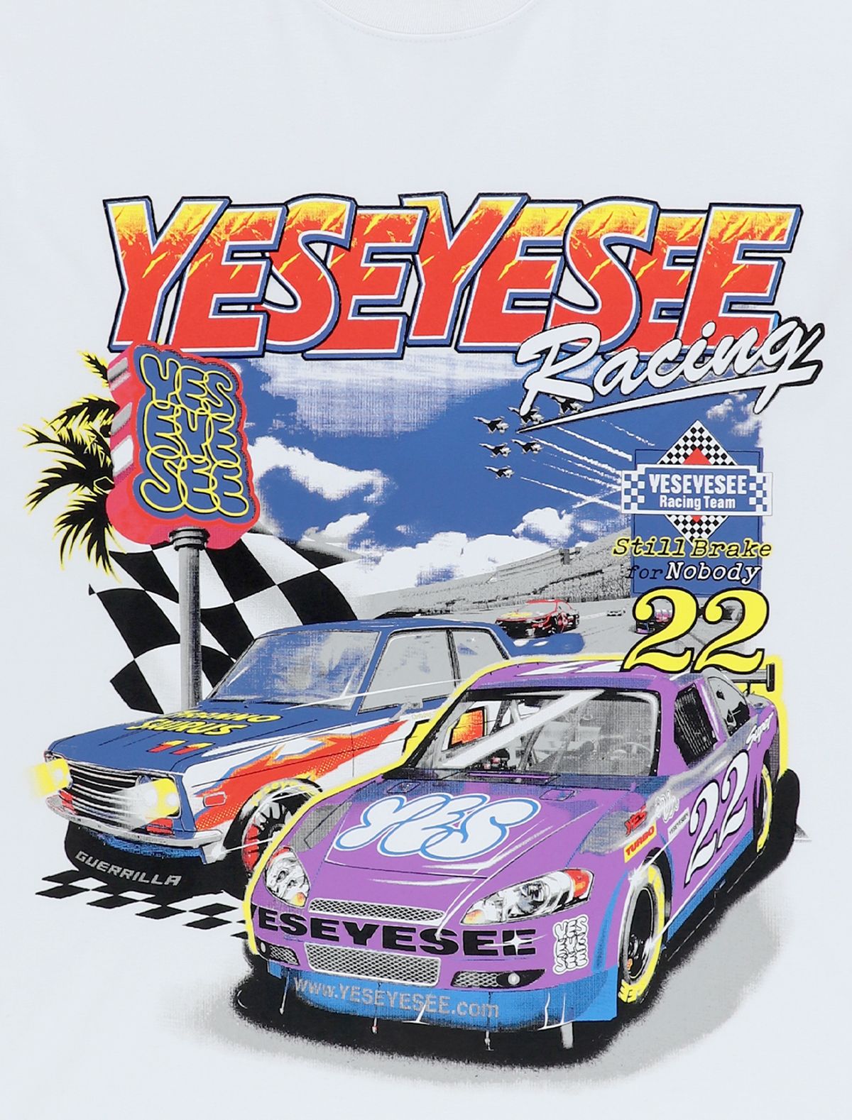 예스아이씨(YESEYESEE) Racing Tee White