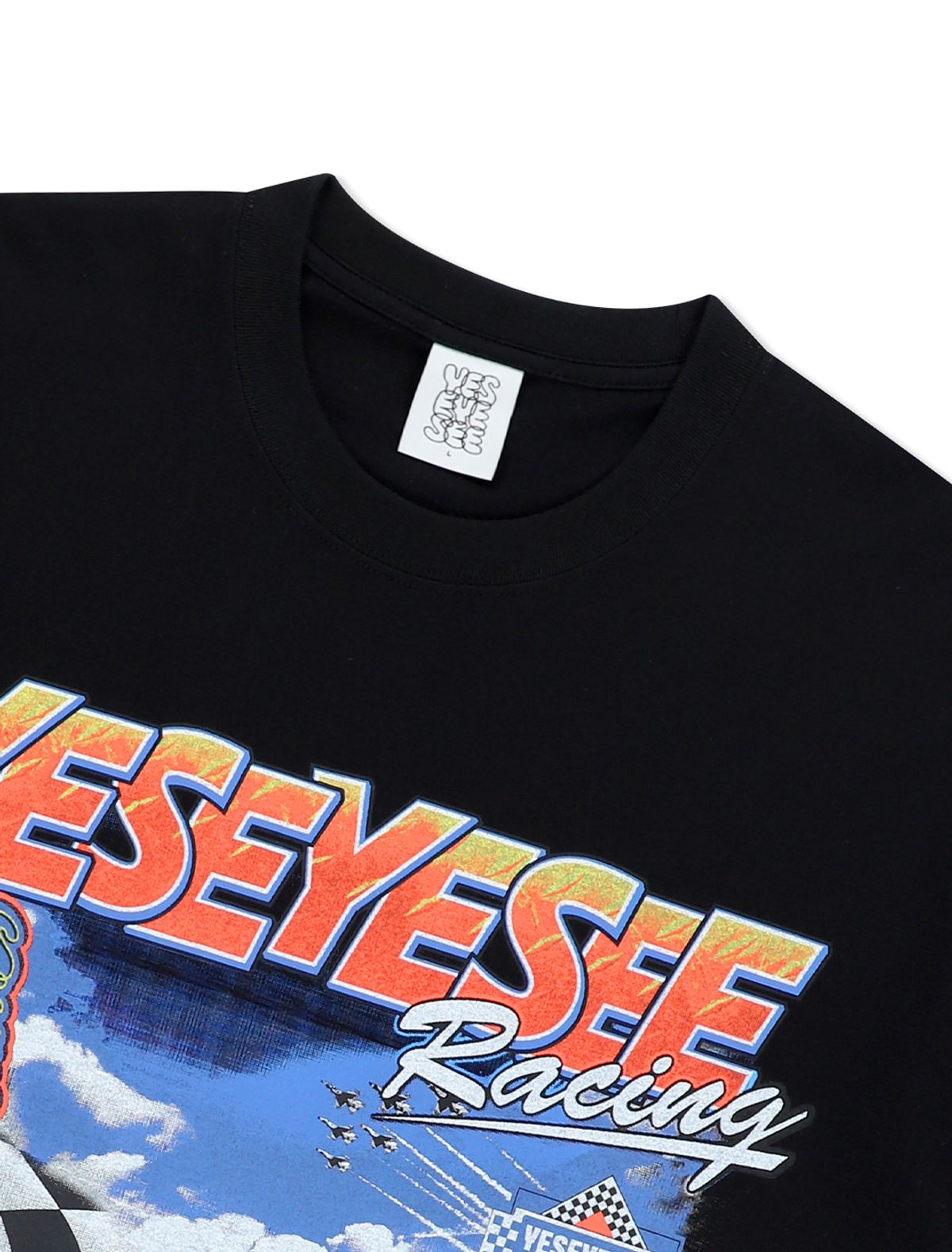 예스아이씨(YESEYESEE) Racing Tee Black