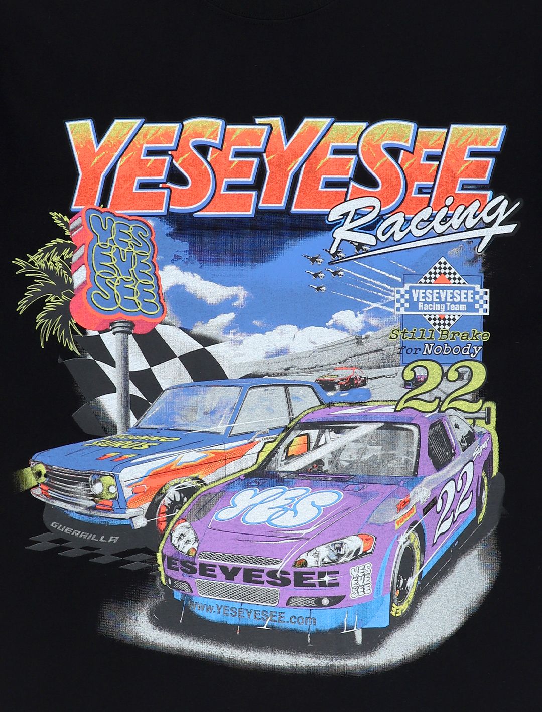 MUSINSA | YESEYESEE Racing Tee Black