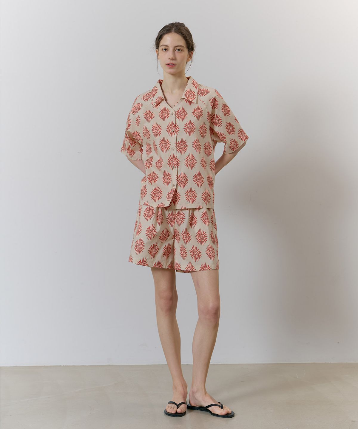 아템포(ATEMPO) BALI V-NECK SET_sunset ivory