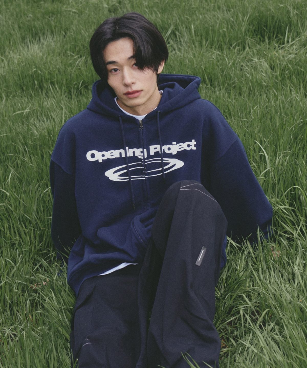 오프닝프로젝트(OPENING PROJECT) Identity Hoodie Zip-up - Navy - 사이즈 & 후기 | 무신사