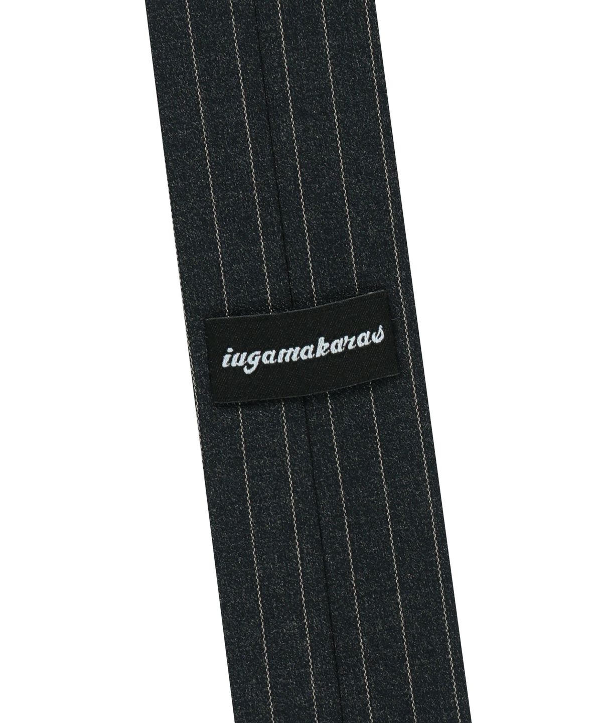 이우가마카라스(IUGAMAKARAS) Pin Striped Tie (Dark Gray)