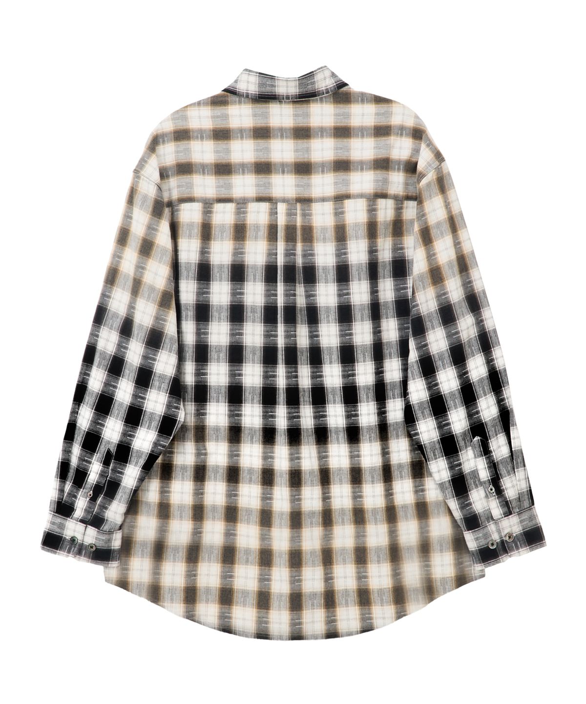 미드선(MIDSUN) Bleached Cotton Shirt-Black