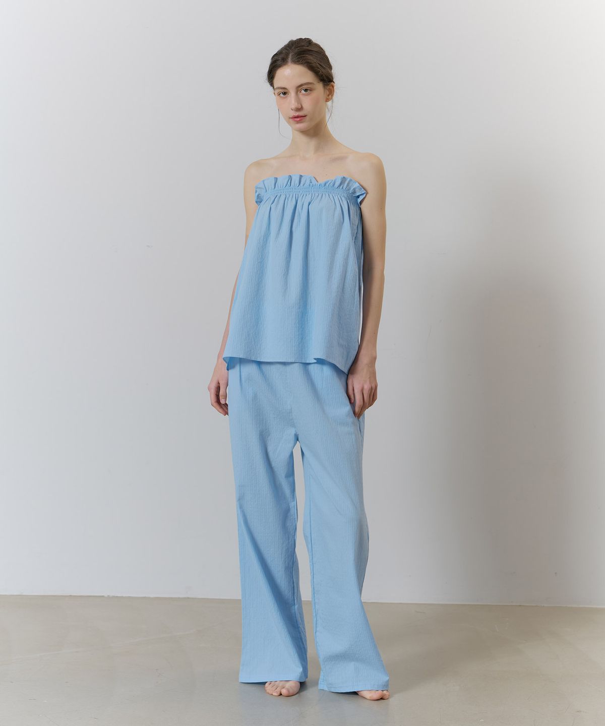 아템포(ATEMPO) TUBE TOP PAJAMA SET_skyblue