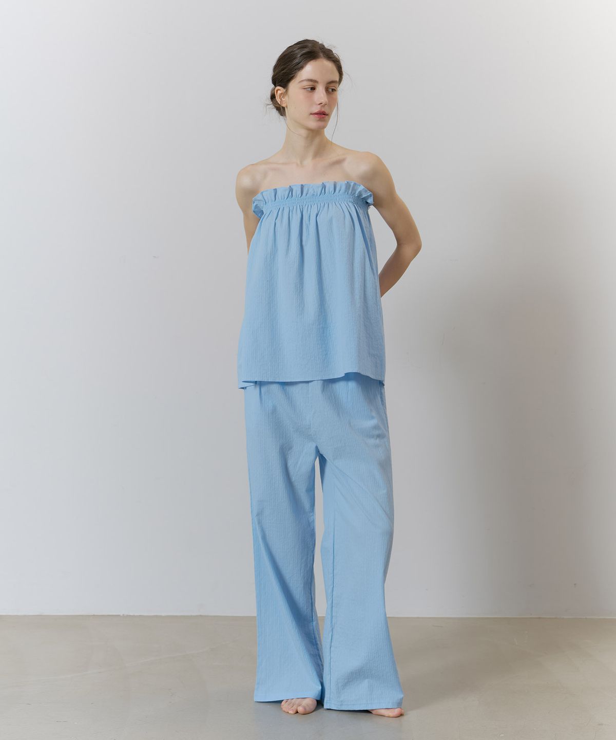 아템포(ATEMPO) TUBE TOP PAJAMA SET_skyblue
