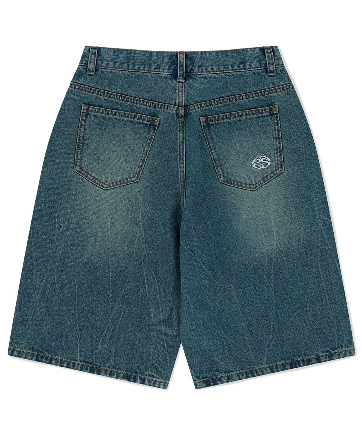 마하그리드(MAHAGRID) MUD WASHING DENIM SHORT BLUE(MG2FMMD170A)