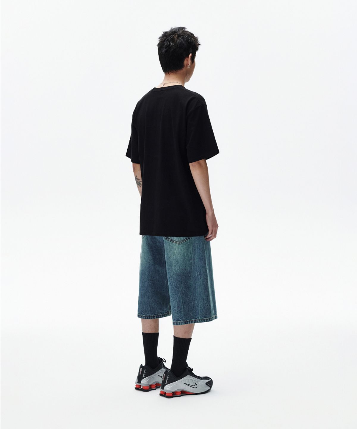 마하그리드(MAHAGRID) MUD WASHING DENIM SHORT BLUE(MG2FMMD170A)