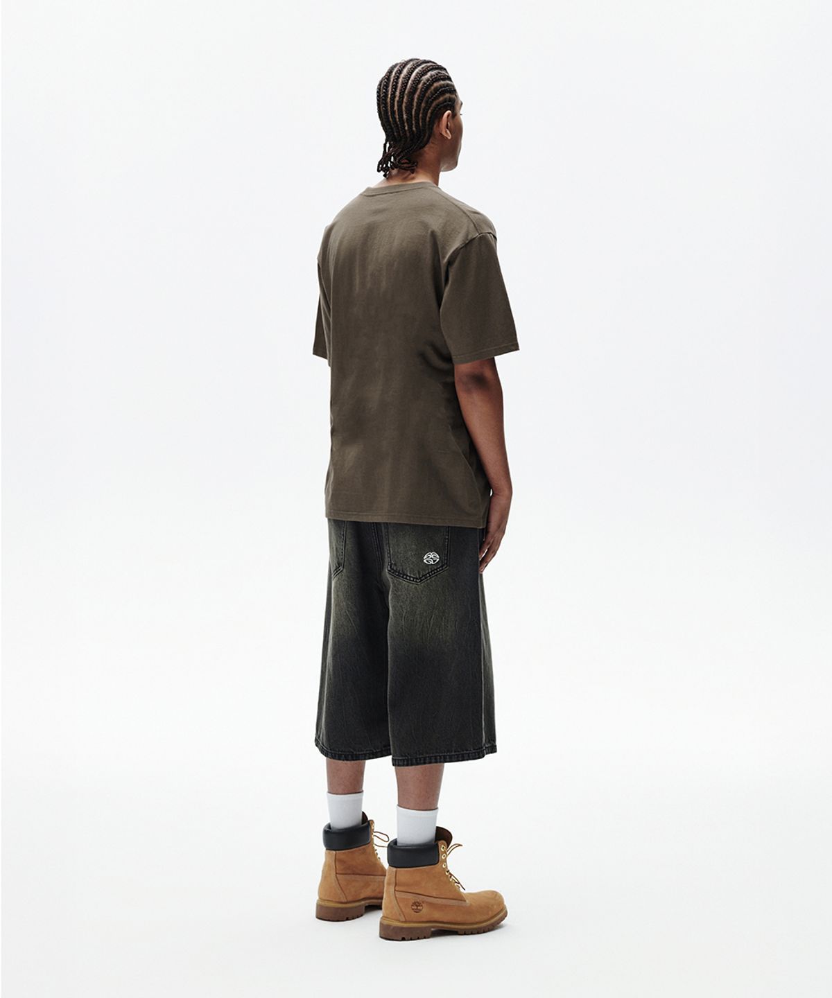 마하그리드(MAHAGRID) MUD WASHING DENIM SHORT BLACK(MG2FMMD170A)