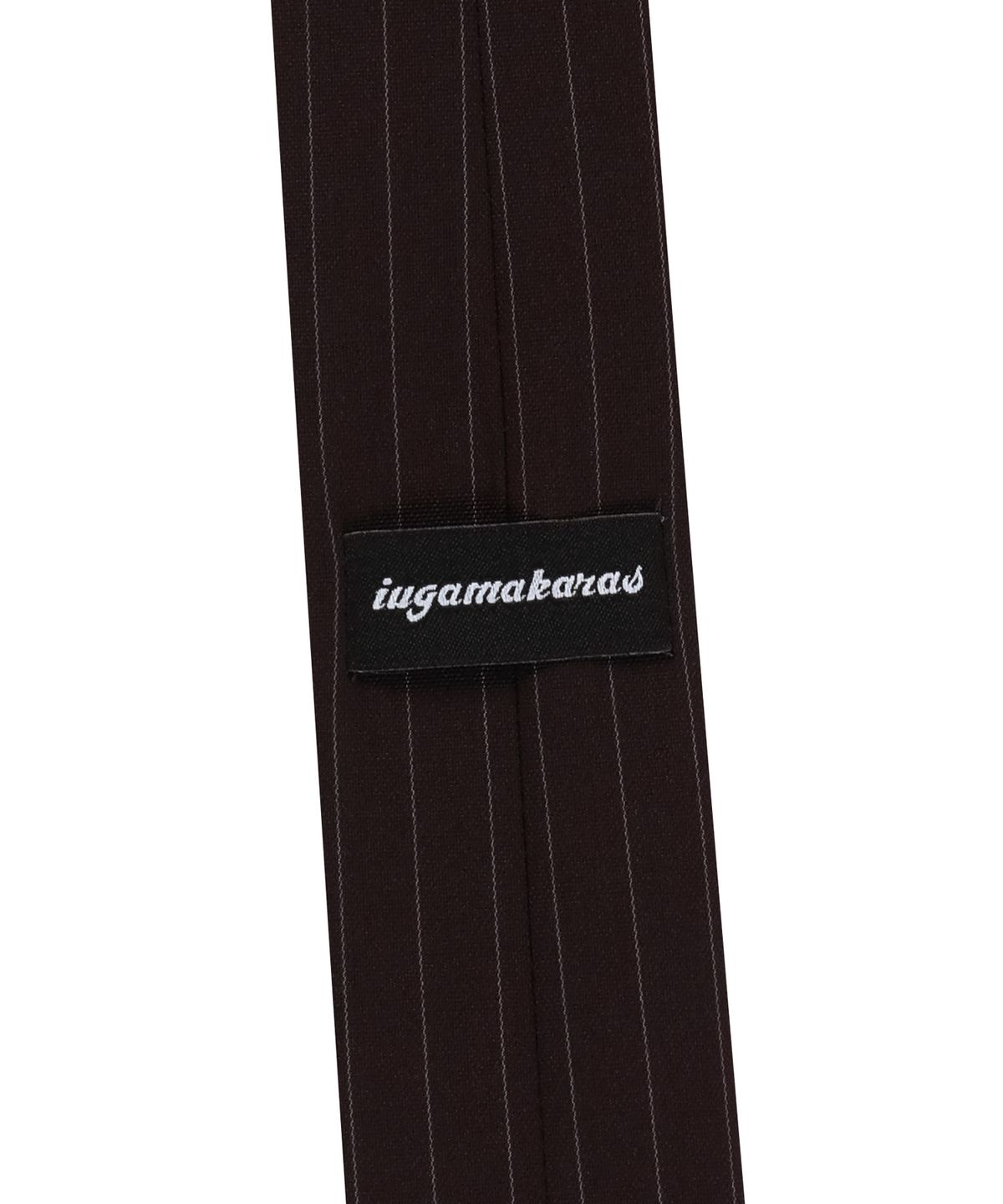 이우가마카라스(IUGAMAKARAS) Pin Striped Tie (Wine)