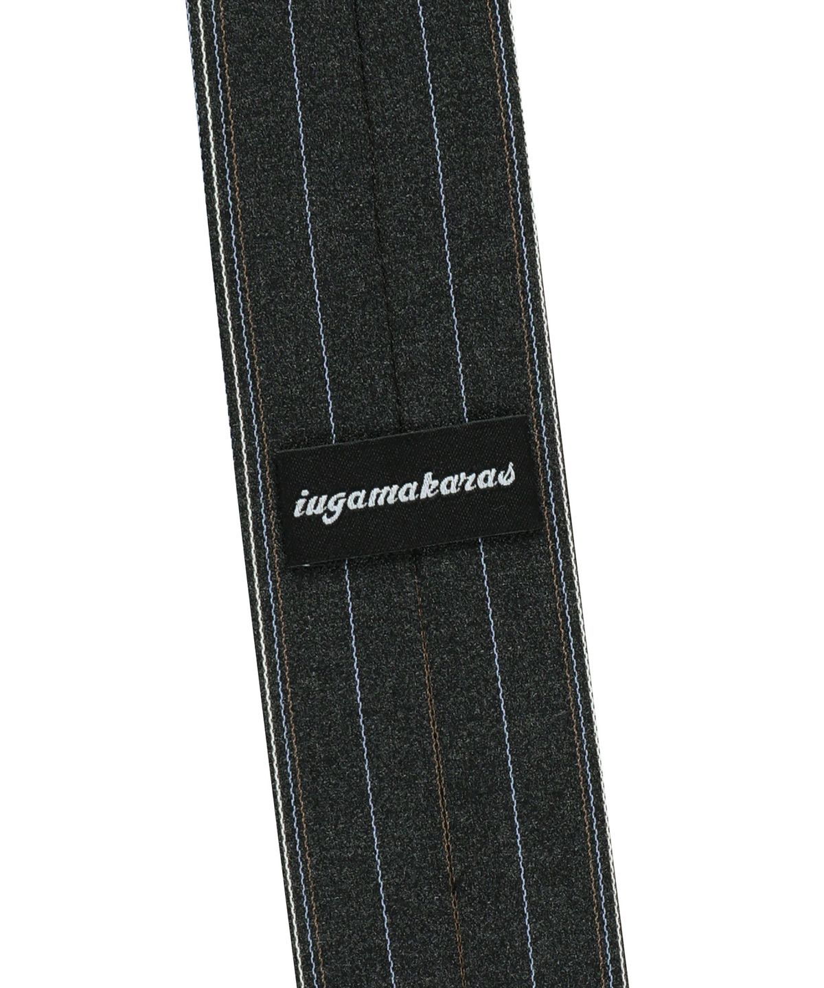 이우가마카라스(IUGAMAKARAS) Mixed Striped Tie (Dark Gray)