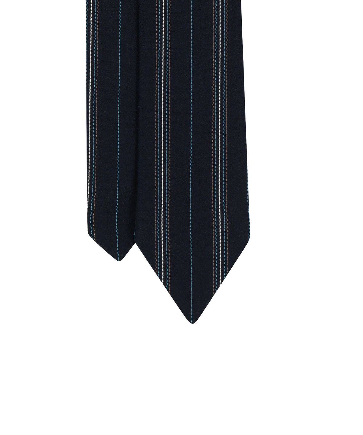 이우가마카라스(IUGAMAKARAS) Mixed Striped Tie (Navy)