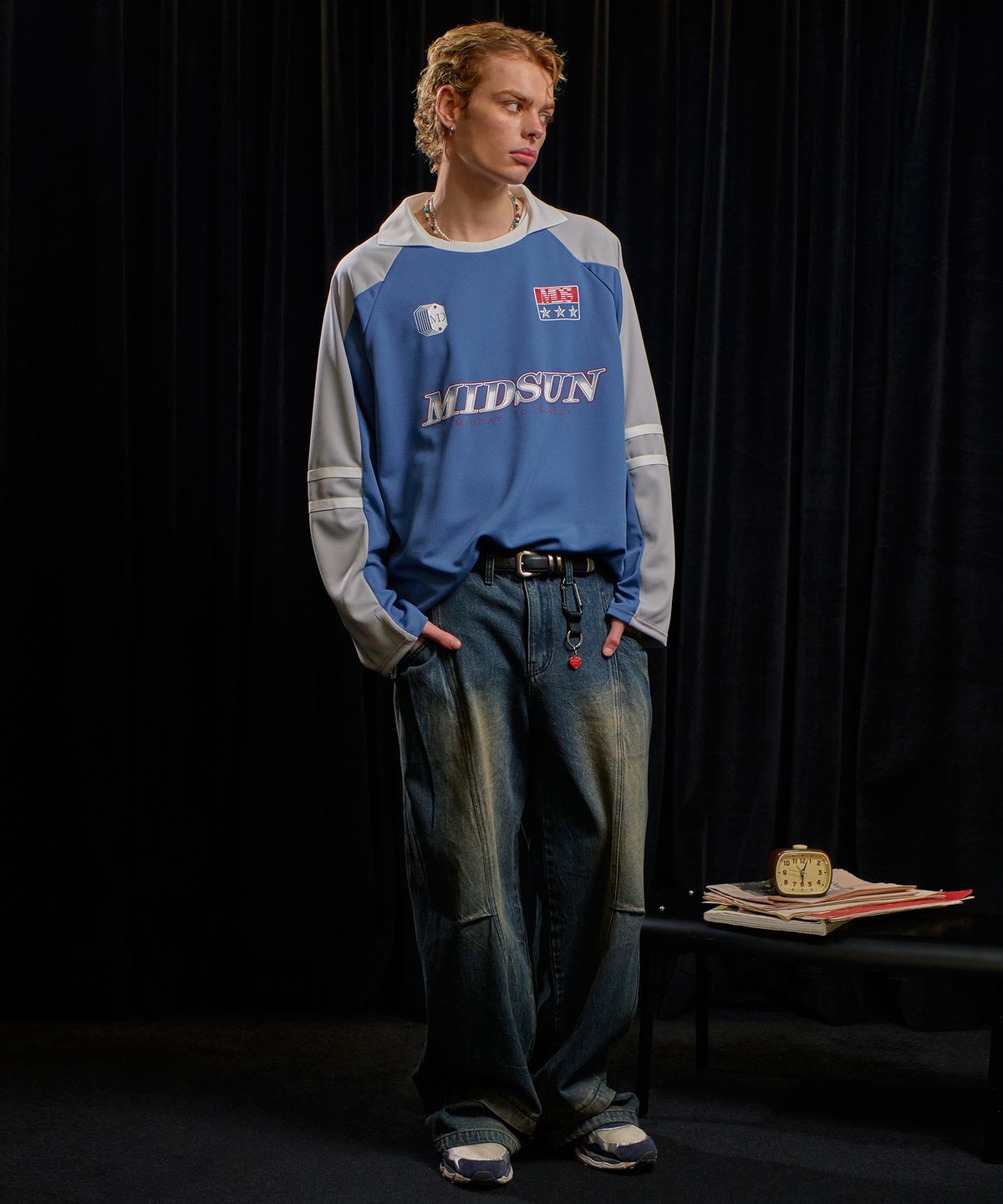 미드선(MIDSUN) Wild Spirit Football Jersey-Blue