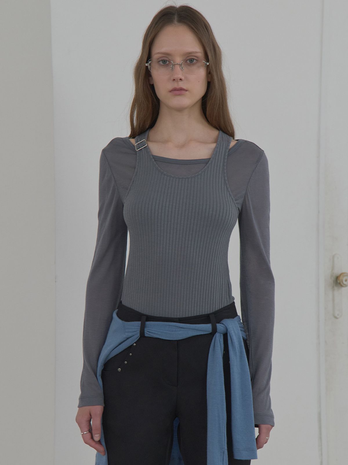 레이브(RAIVE) (컬러추가) Layered Two-way Top Set VW5SE511_3color