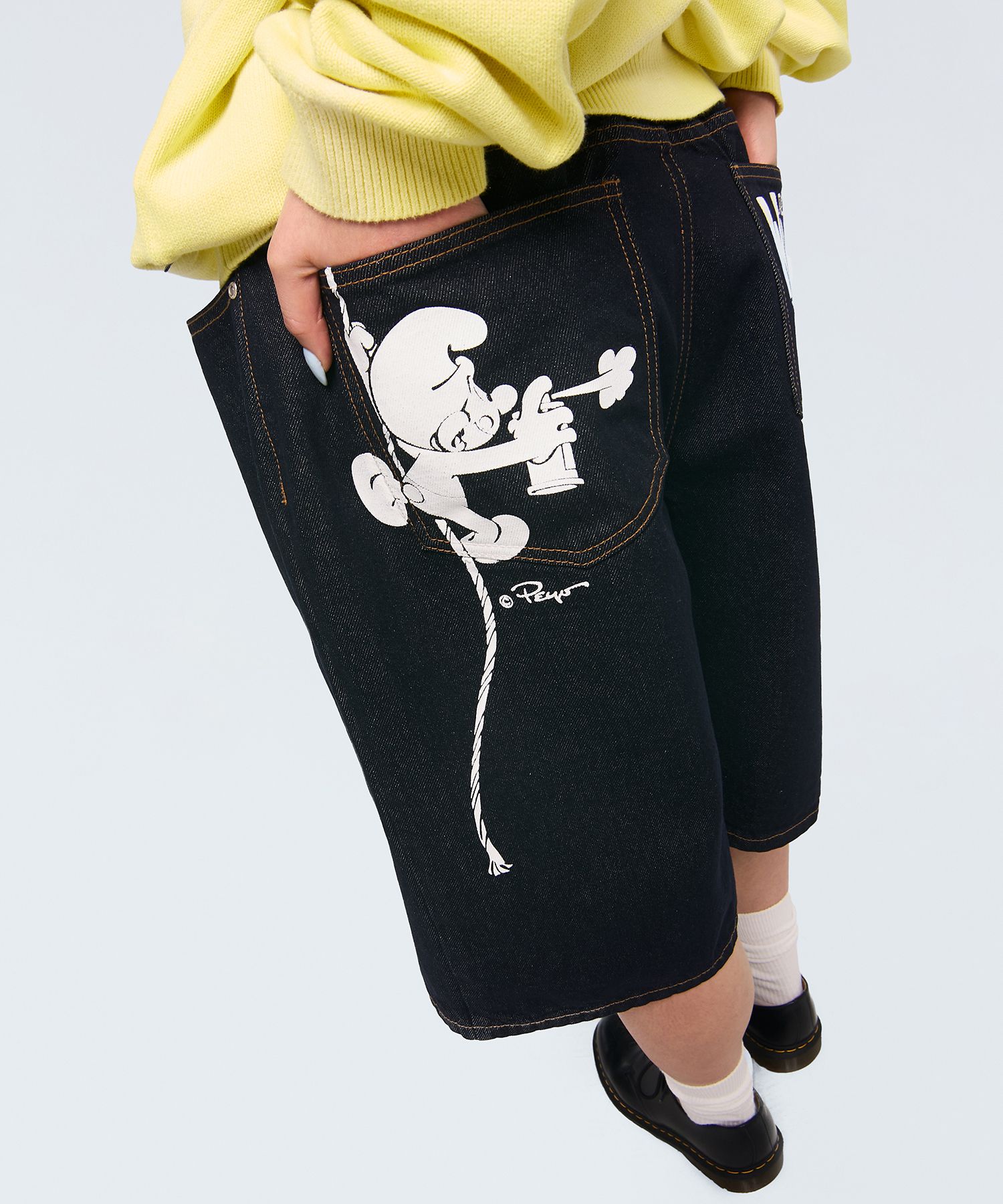 MUSINSA | WKNDRS PAINTER DENIM SHORTS (DENIM)