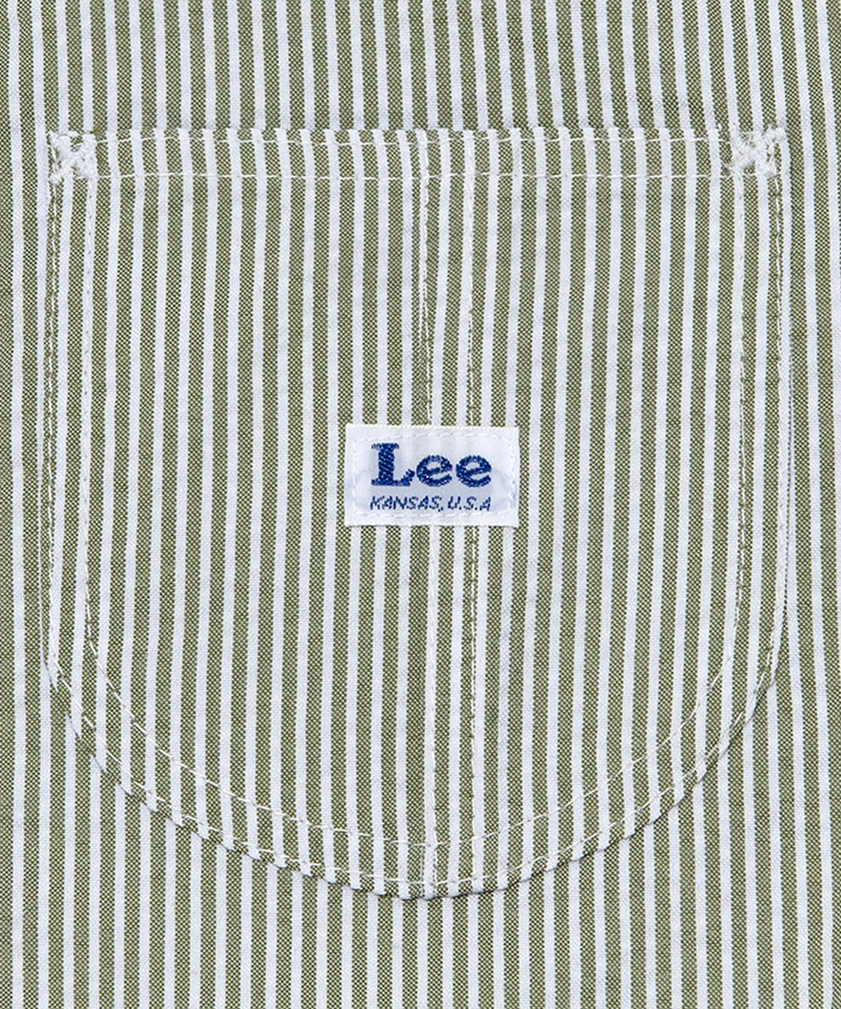 리 키즈(LEE KIDS) 반소매자켓형 시어서커 셔츠 그린 LK2502SS05GN
