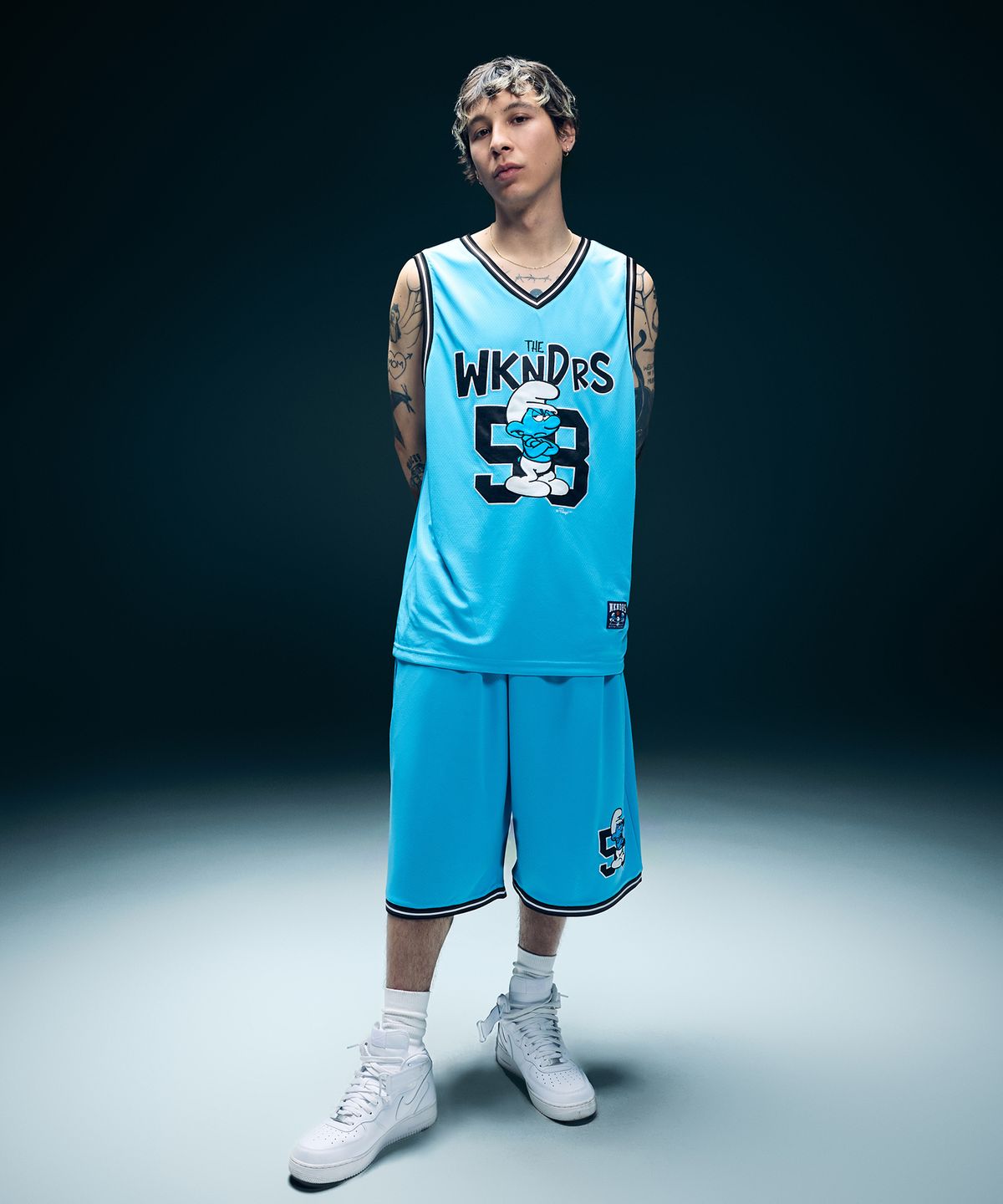 위캔더스(WKNDRS) 58 BASKETBALL JERSEY (S.BLUE)