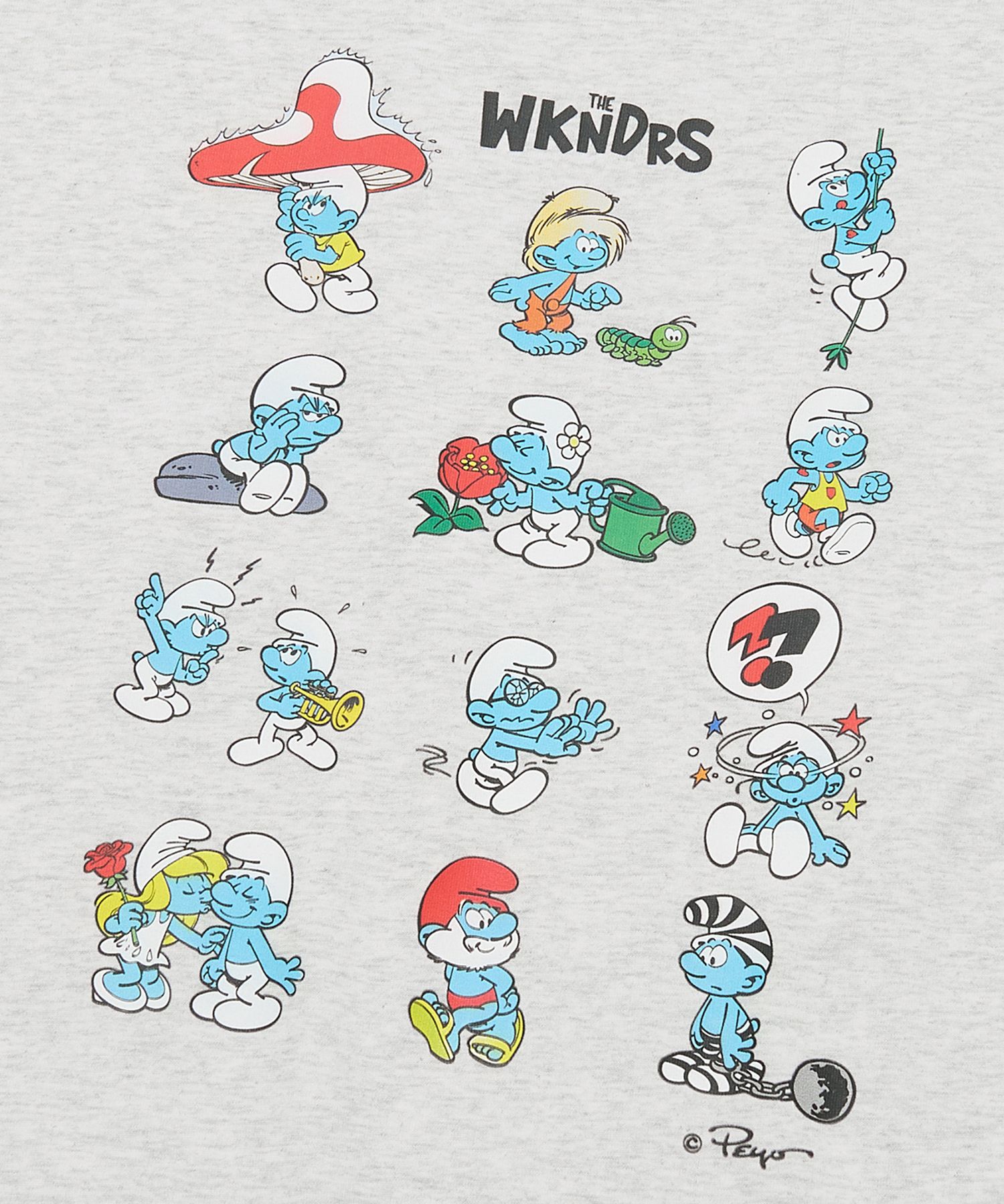 MUSINSA公式 | WKNDRS CARTOON T-SHIRT (L.GREY)