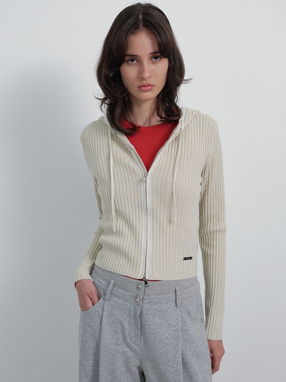 레이브(RAIVE) Hood Zip-up Cardigan VK5SD103_3color