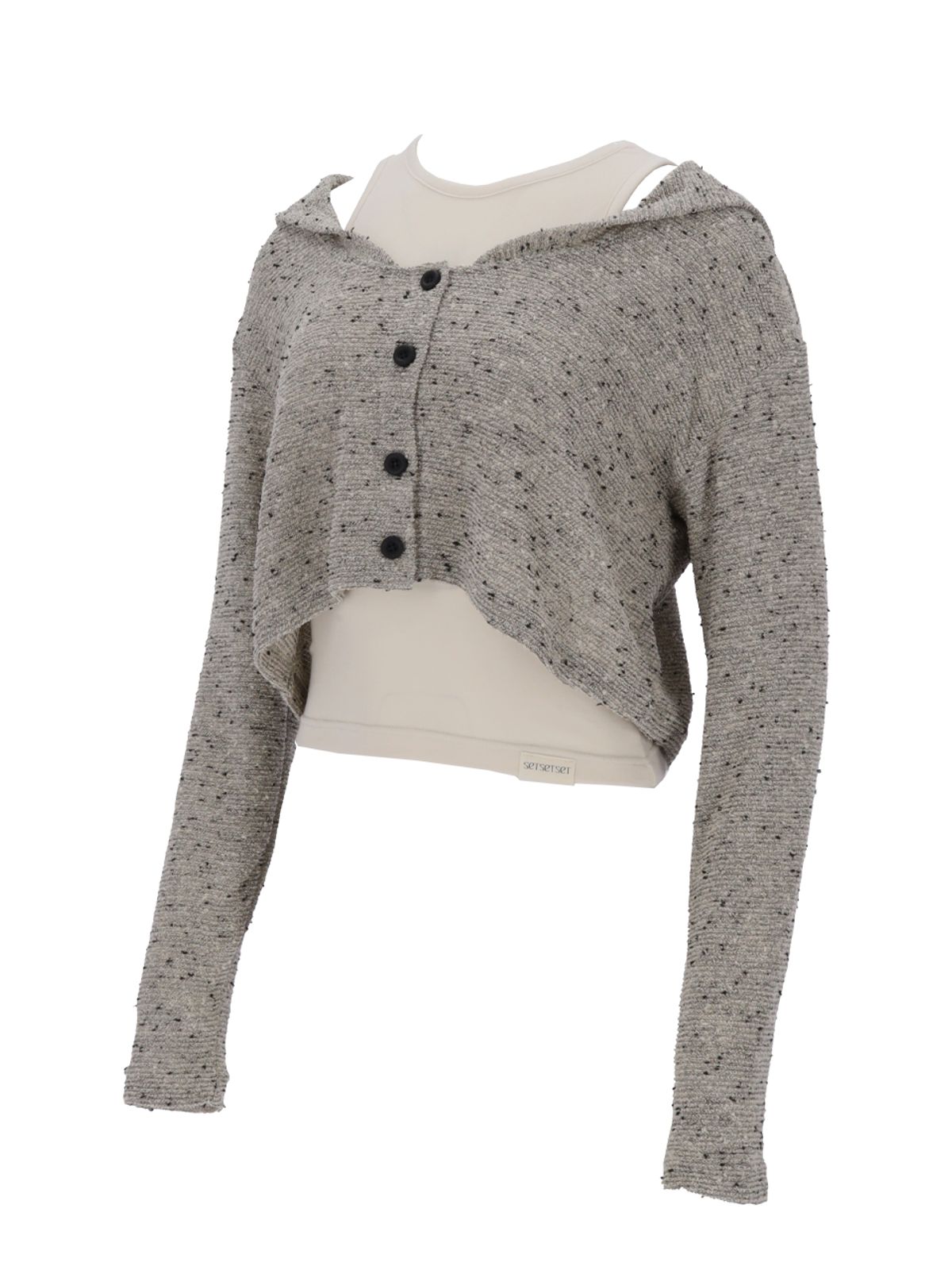 쎄쎄쎄(SETSETSET) SAILOR DUST KNIT CARDIGAN GREY