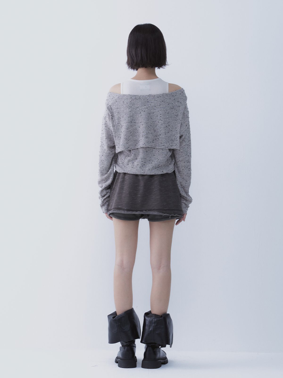 쎄쎄쎄(SETSETSET) SAILOR DUST KNIT CARDIGAN GREY