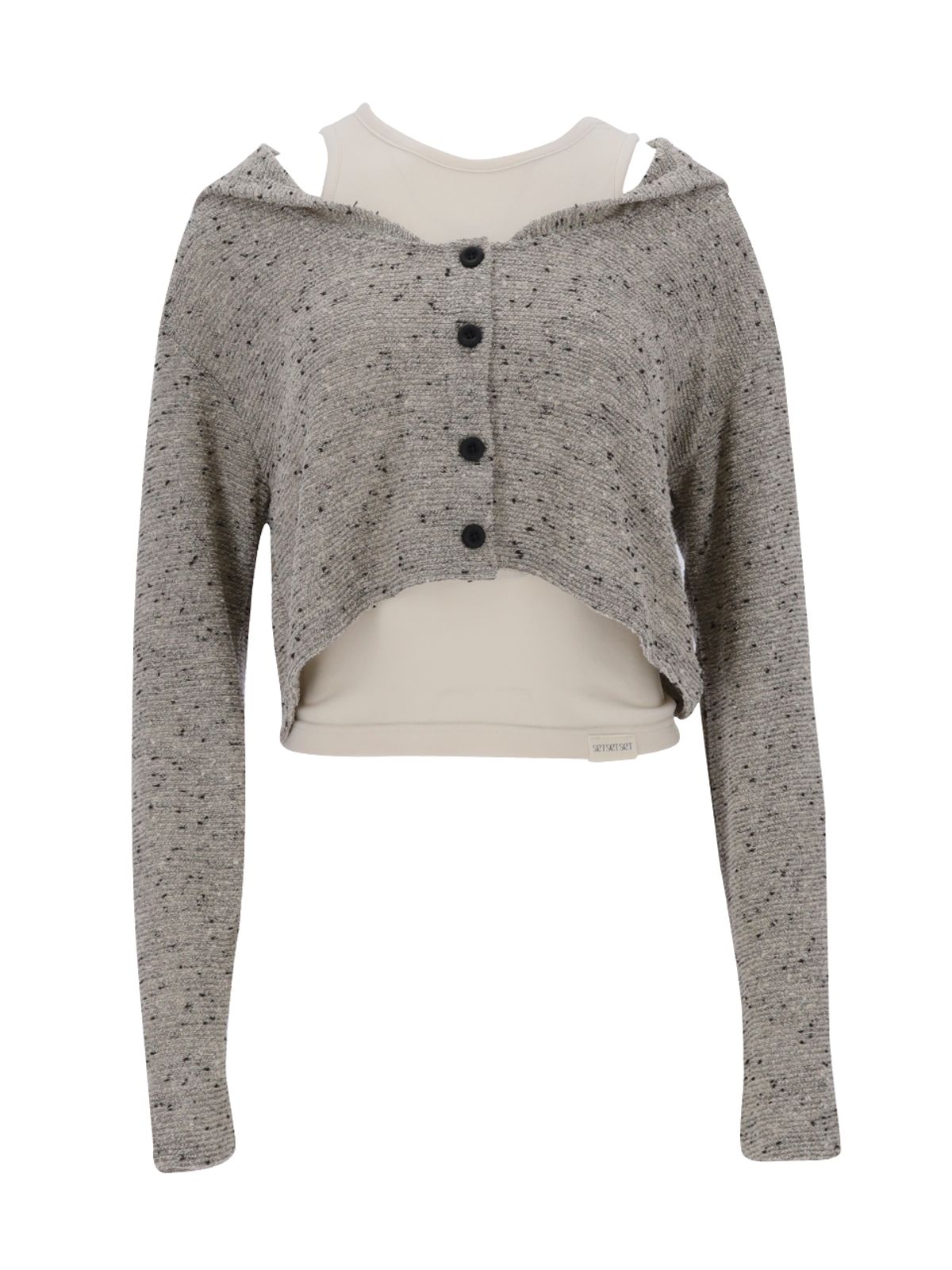 쎄쎄쎄(SETSETSET) SAILOR DUST KNIT CARDIGAN GREY