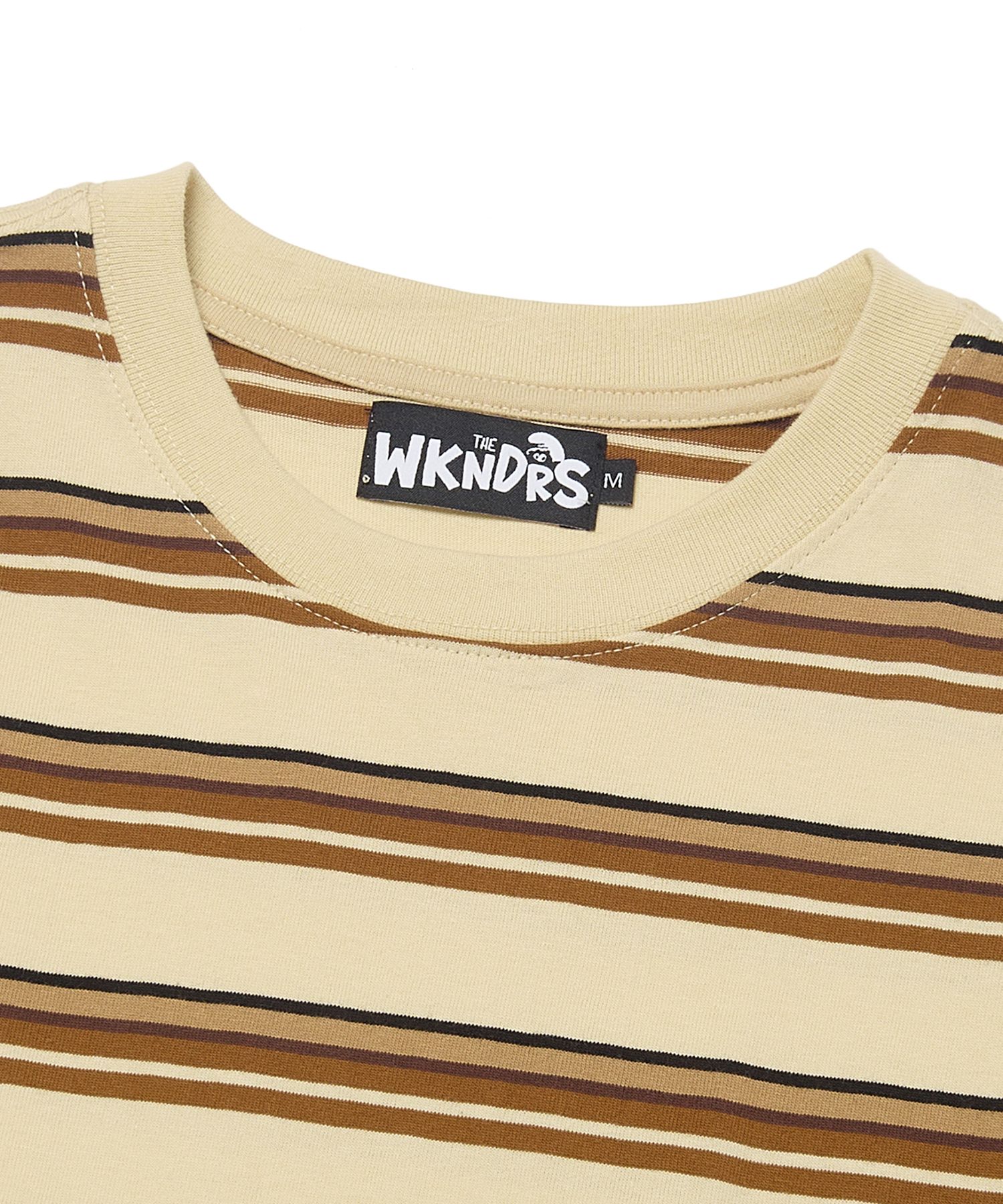Tシャツ・カットソー WKNDRS MULTI COLOR STRIPED T-SHIRT SA964 MUSINSA | WKNDRS MULTI COLOR STRIPED T-SHIRT (BEIGE)