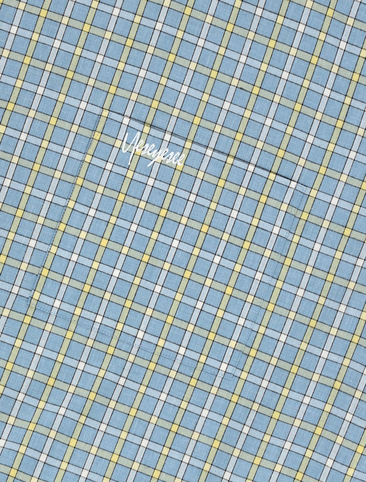 예스아이씨(YESEYESEE) Y.E.S Short Sleeve Check Shirt Light Blue