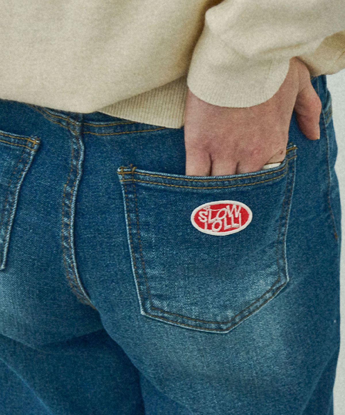 슬로우롤리(SLOWLOLLI) Straight denim pants