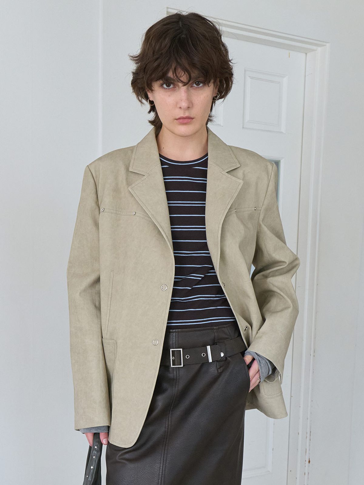 레이브(RAIVE) Washing Cotton Half Jacket VW5SJ073_2color