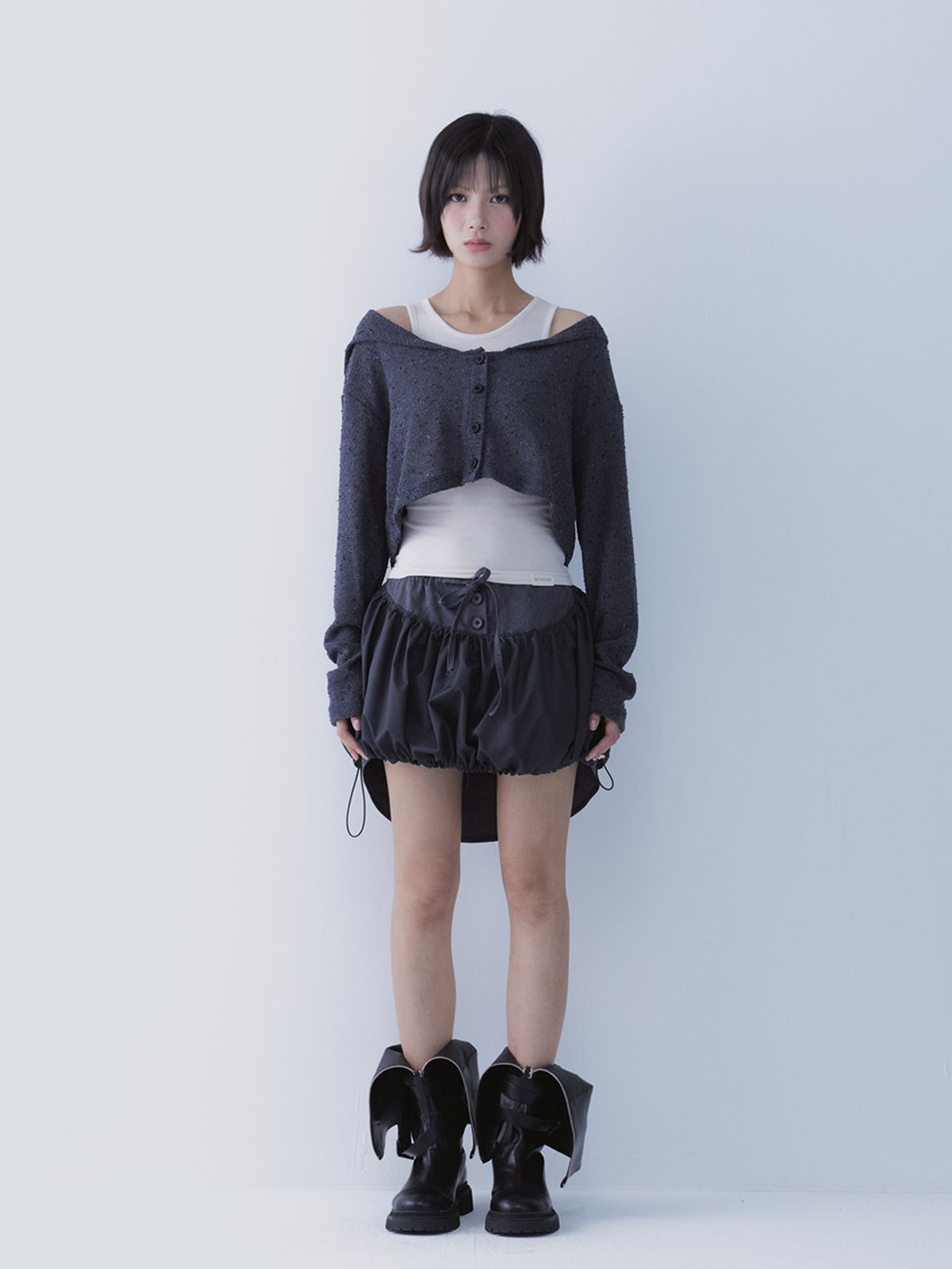 쎄쎄쎄(SETSETSET) SAILOR DUST KNIT CARDIGAN DARK GREEN