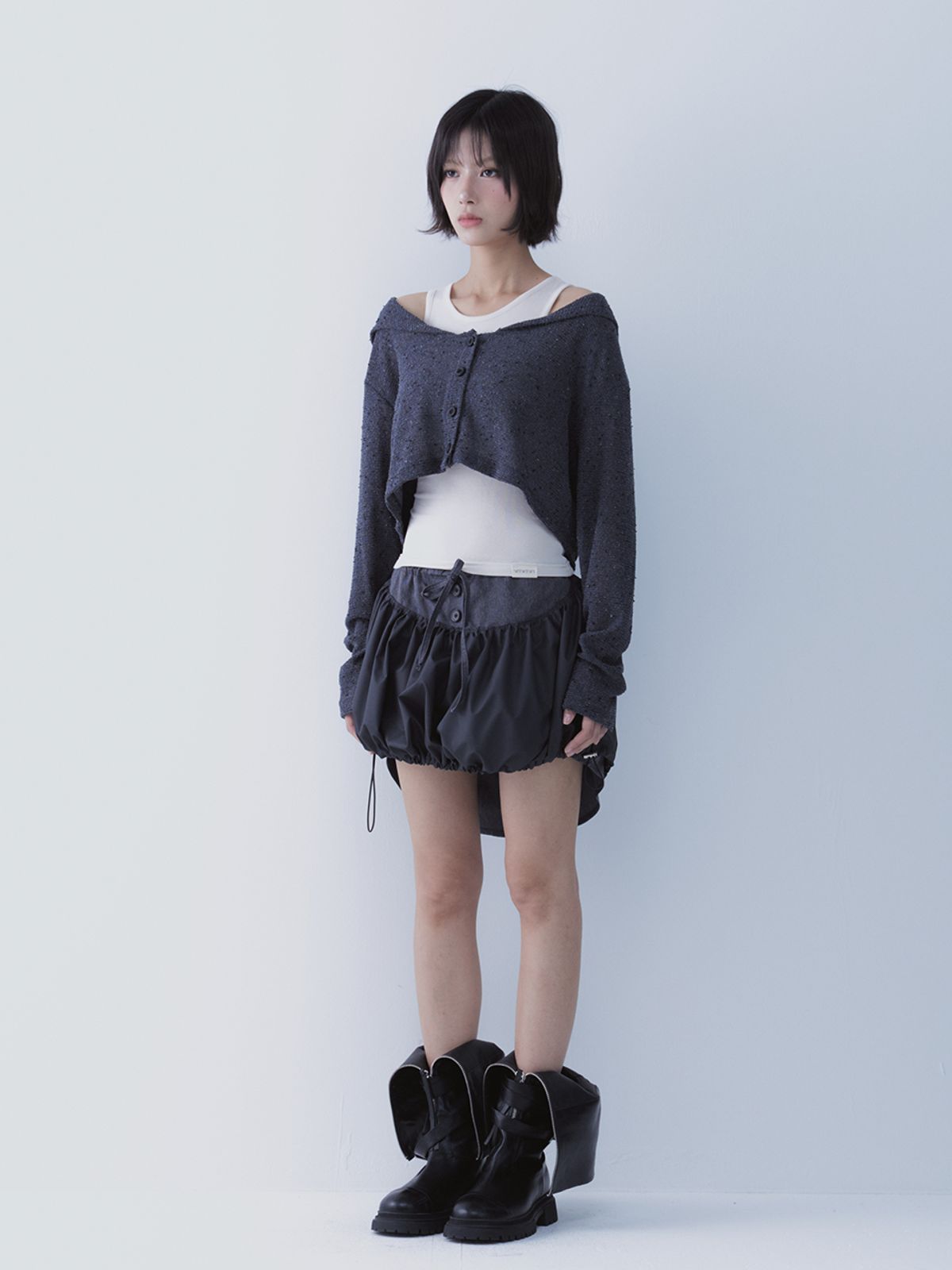 쎄쎄쎄(SETSETSET) SAILOR DUST KNIT CARDIGAN DARK GREEN