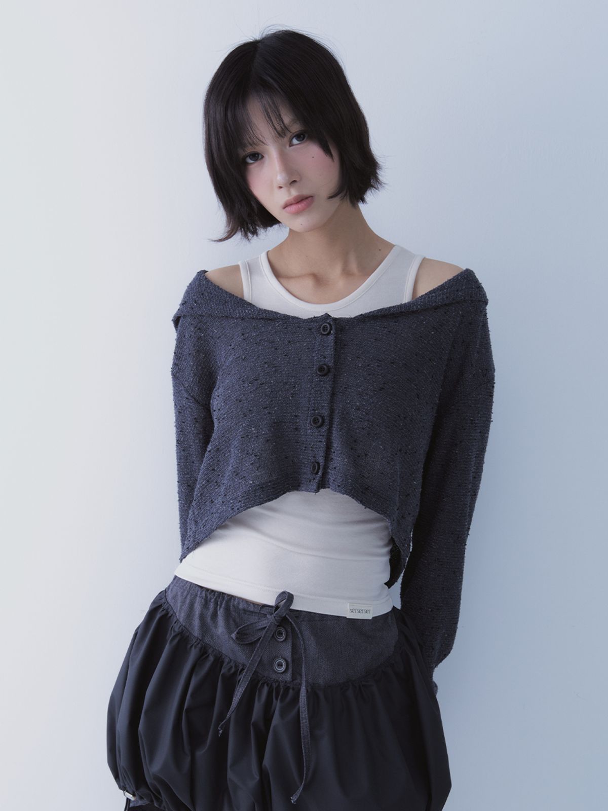 쎄쎄쎄(SETSETSET) SAILOR DUST KNIT CARDIGAN DARK GREEN