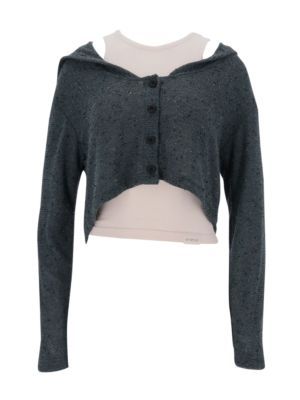쎄쎄쎄(SETSETSET) SAILOR DUST KNIT CARDIGAN DARK GREEN