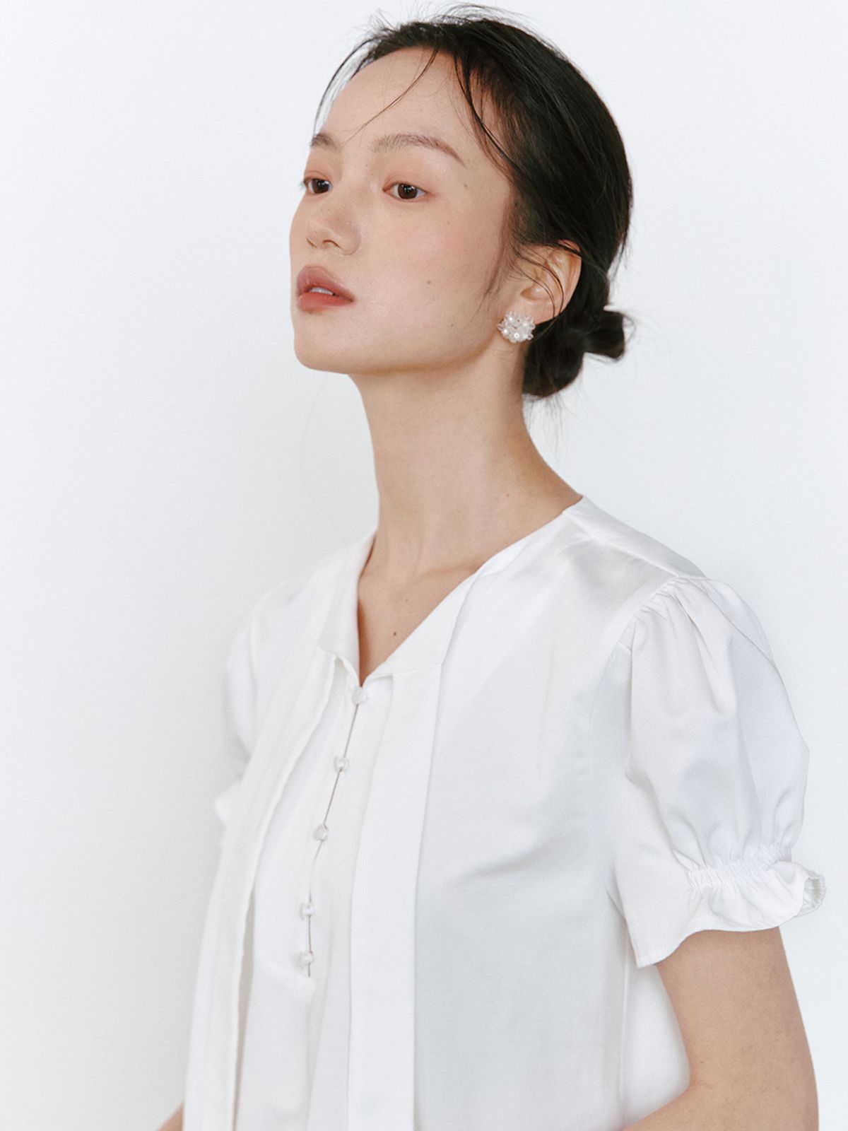 가니송(GANISONG) 블레어 타이 원피스_화이트