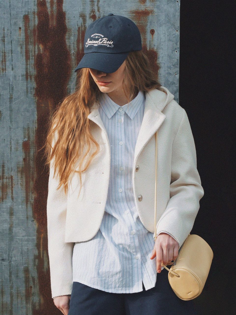 Lenina ♥ MERCI embroidery ball cap /追跡付 MUSINSA公式 | LENINA MERCI embroidery ball cap_NAVY