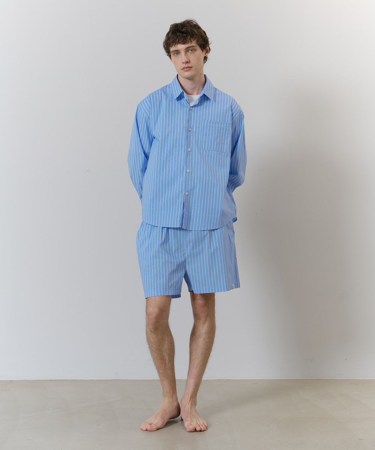 아템포(ATEMPO) STRIPE PAJAMA SET_blue (man)