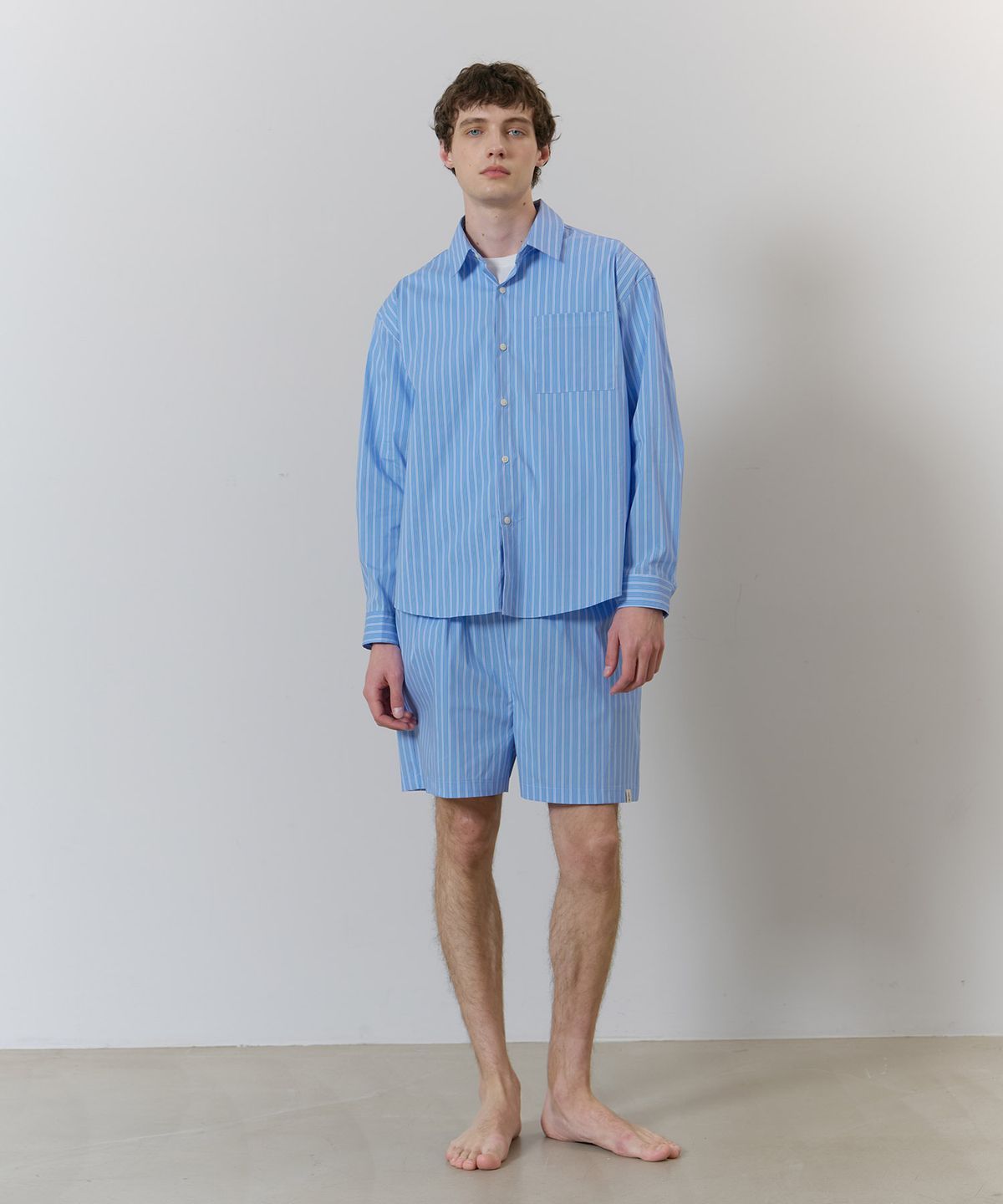 아템포(ATEMPO) STRIPE PAJAMA SET_blue (man)