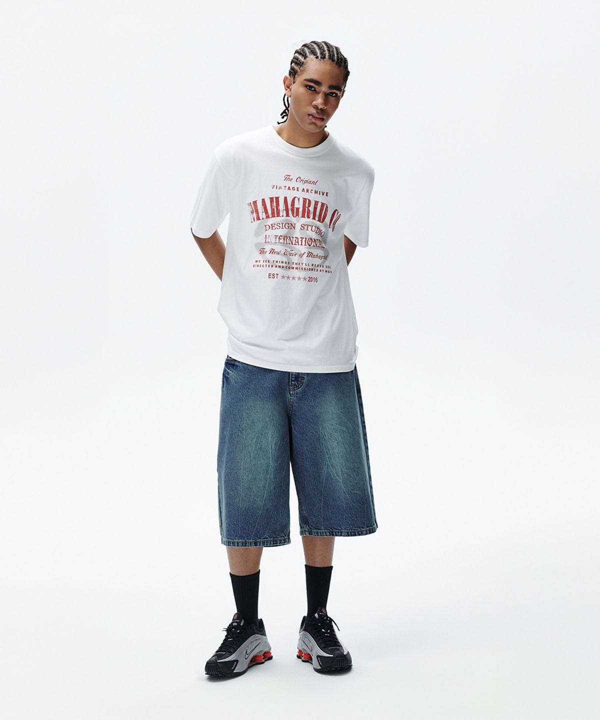 마하그리드(MAHAGRID) ARCHIVE LOGO TEE WHITE(MG2FMMT513A)