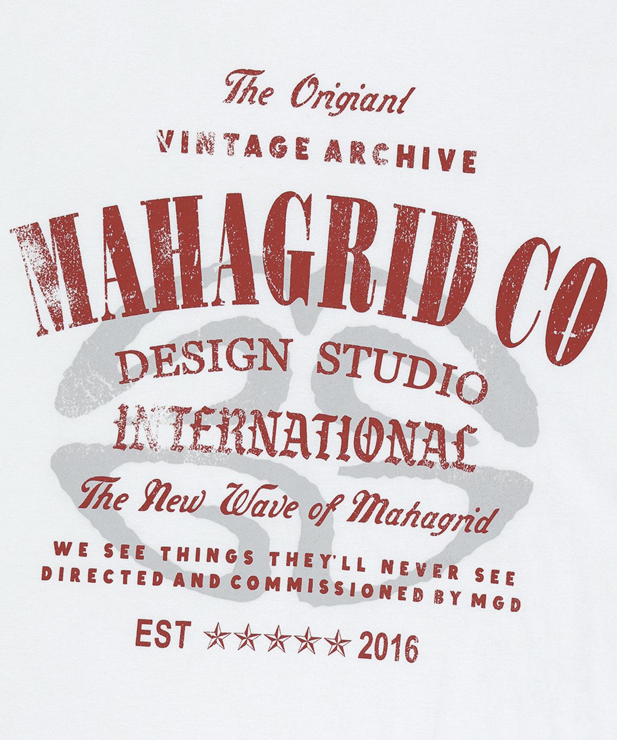 마하그리드(MAHAGRID) ARCHIVE LOGO TEE WHITE(MG2FMMT513A)