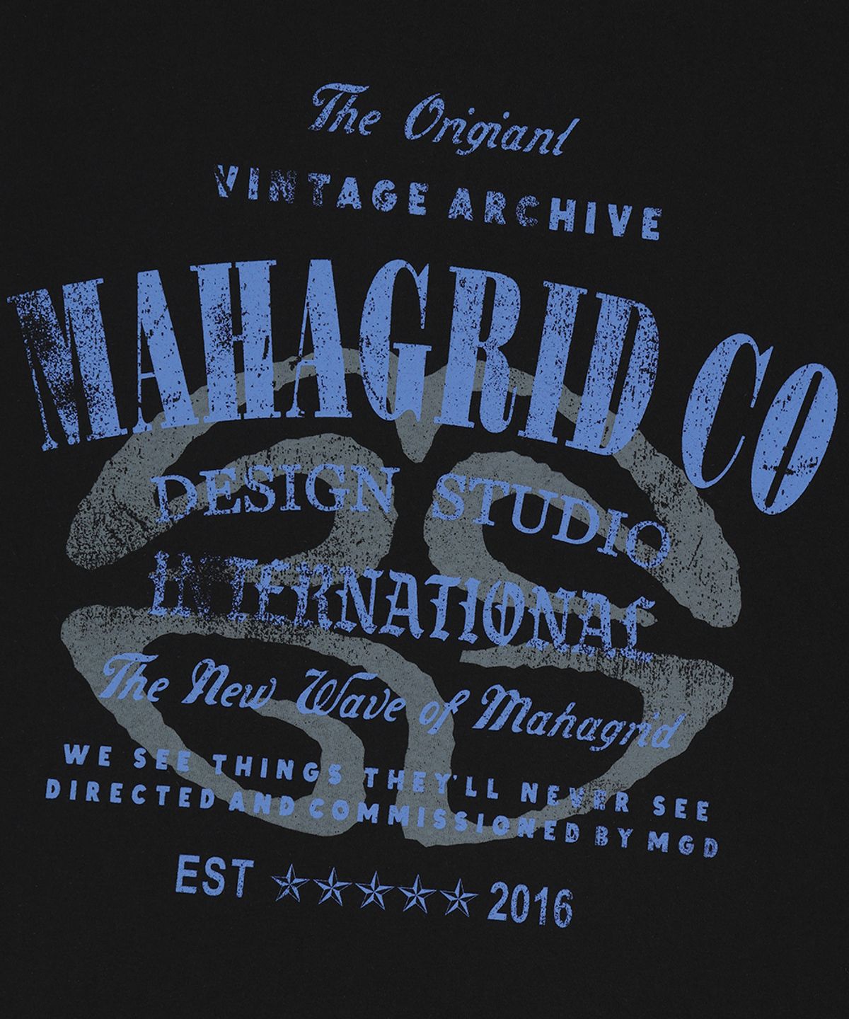마하그리드(MAHAGRID) ARCHIVE LOGO TEE BLACK(MG2FMMT513A)