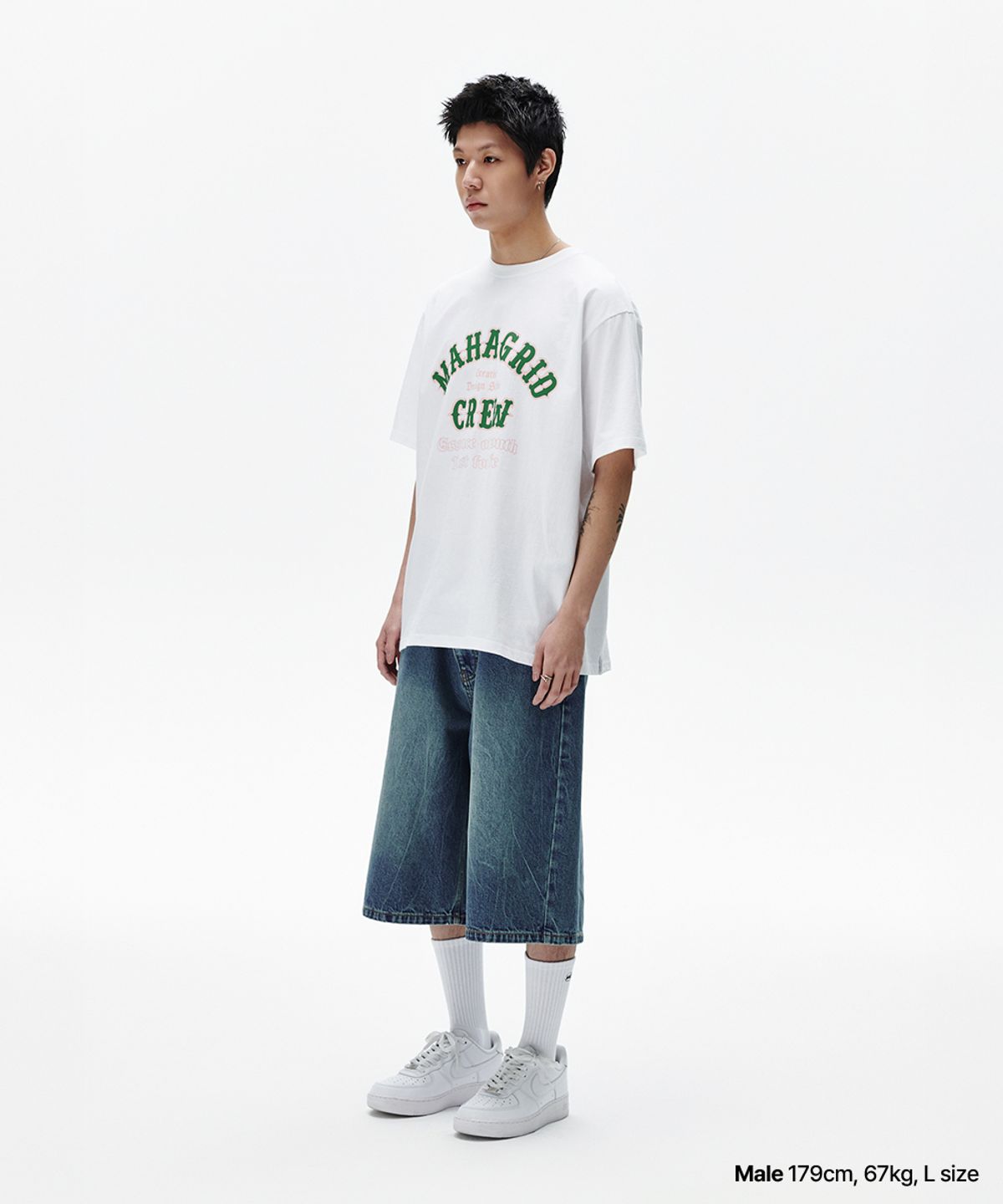 마하그리드(MAHAGRID) MAHAGRID CREW TEE WHITE(MG2FMMT511A)