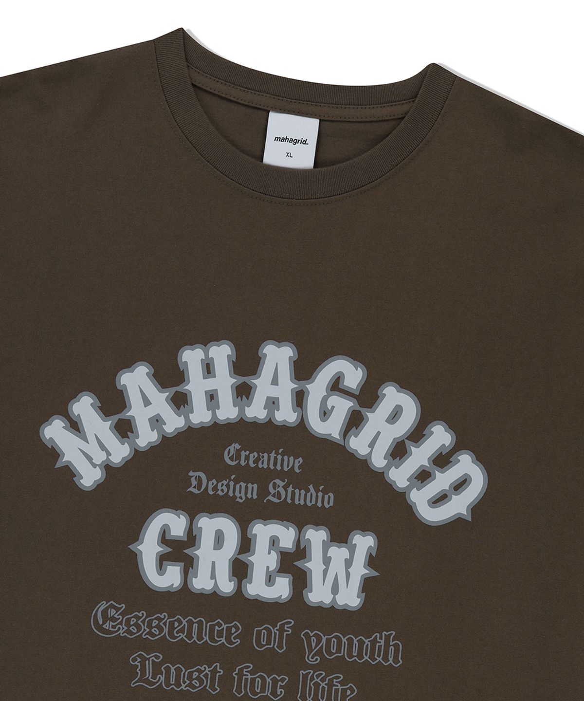 마하그리드(MAHAGRID) MAHAGRID CREW TEE BROWN(MG2FMMT511A)