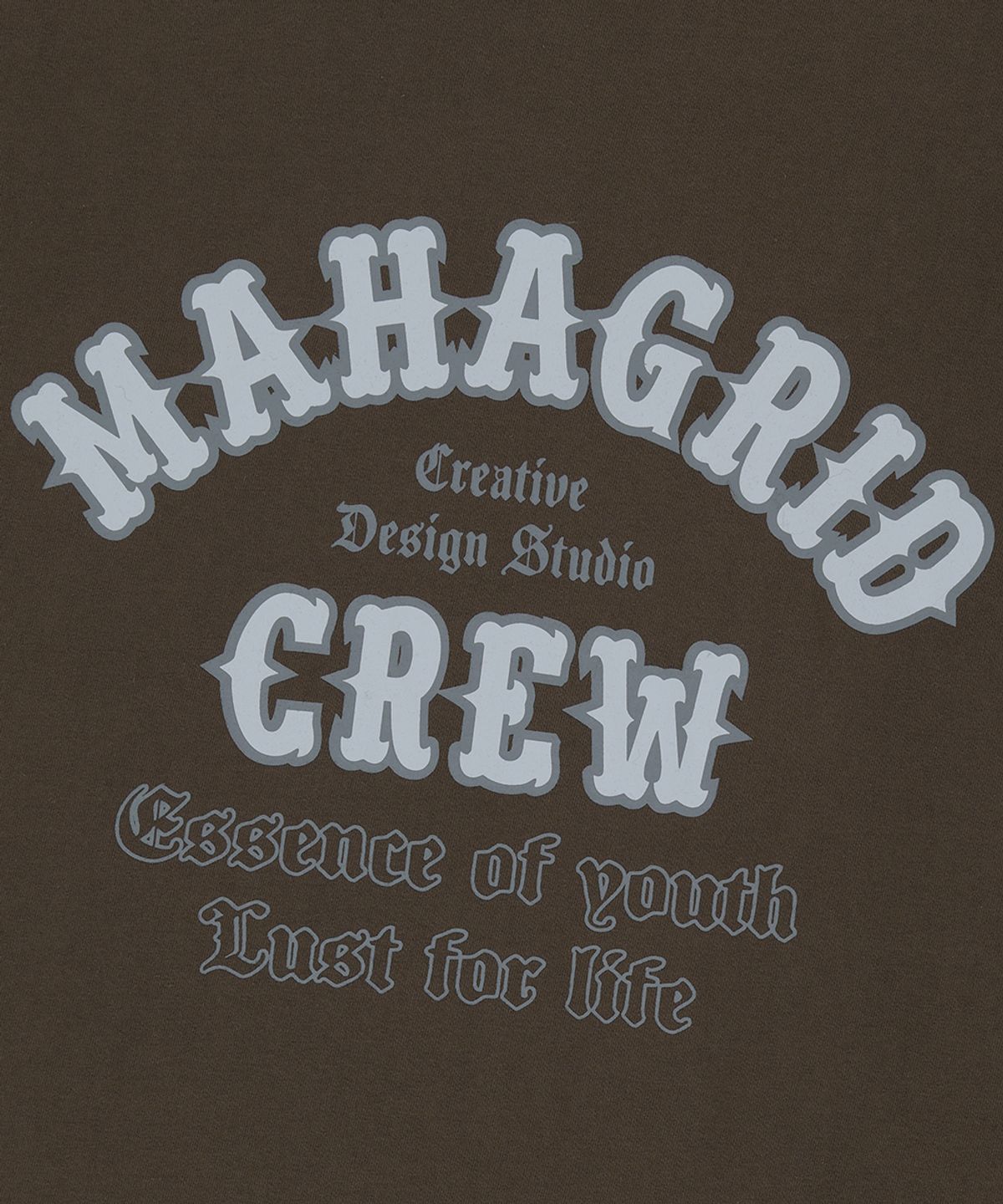 마하그리드(MAHAGRID) MAHAGRID CREW TEE BROWN(MG2FMMT511A)