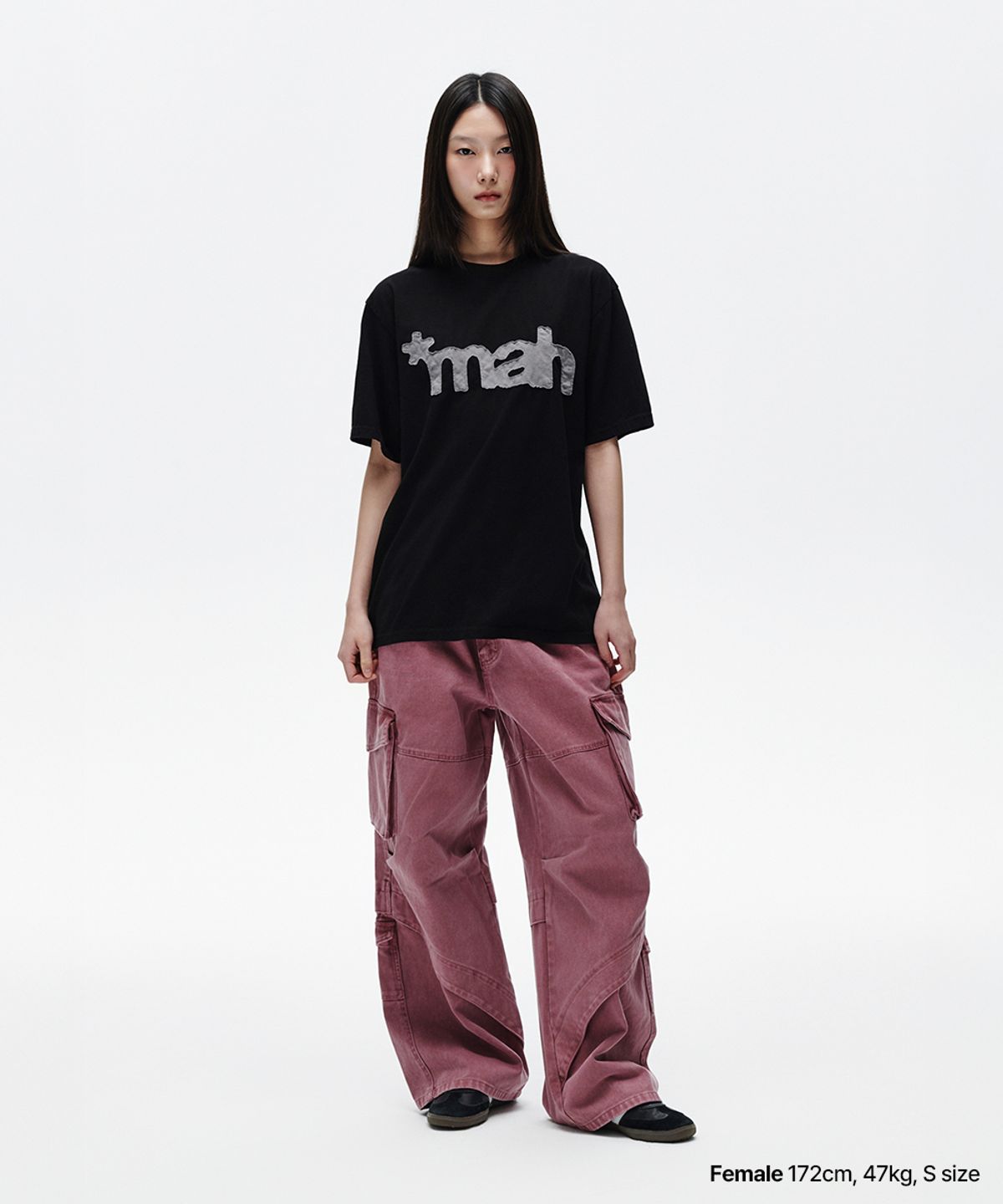 마하그리드(MAHAGRID) mah CUT OFF APPLIQUE TEE BLACK(MG2FMMT523A)